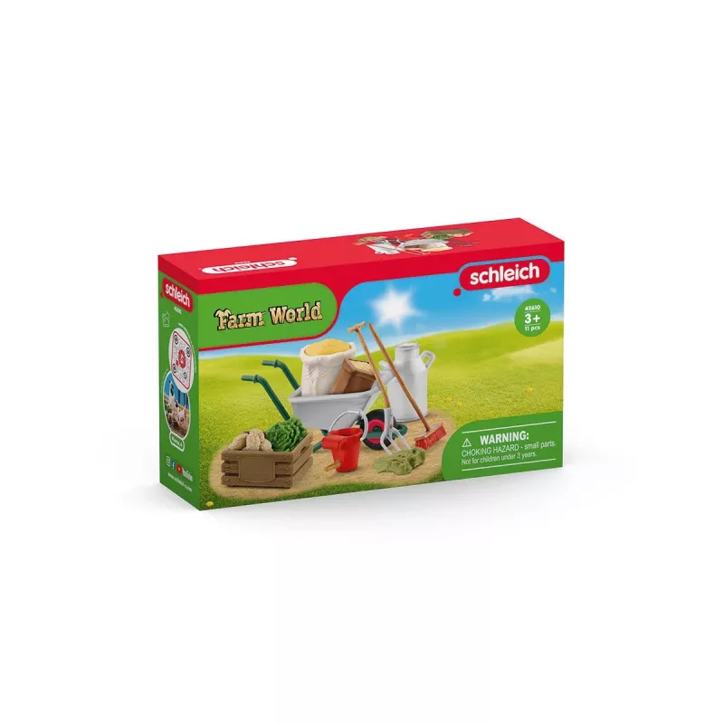 Zestaw akcesoriów do pielęgnacji stajni Schleich 42610S Wielokolorowy Zalecany wiek 3 lata