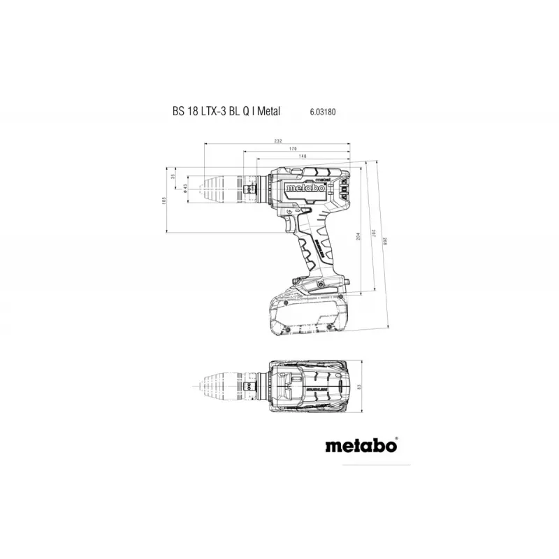 Wiertarka pistoletowa Metabo BS 18 LTX-3 BL Q I Metal 4000 RPM 3 kg