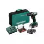 Bezprzewodowa wiertarka z rękojeścią pistoletową Metabo BS 18 — 18 V LiPo, 1,3 kg, uchwyt bezkluczykowy, 1 cm, 1600 obr./min, 20 mm drewno