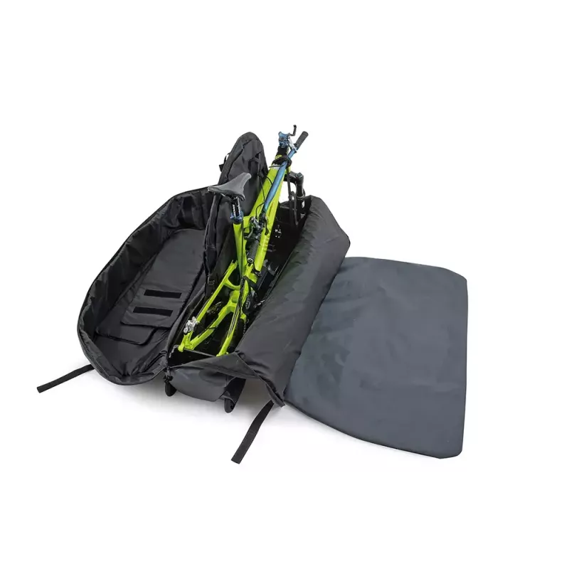 Torba transportowa na rower b&w international Bike.bag 2.0 — walizka transportowa, ABS i poliester, 1360×297×854 mm, czarno-szara