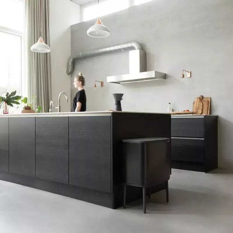 Kosz na śmieci Brabantia 316203 34L prostokątny stalowy czarny