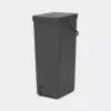 Brabantia Sort & Go 40L prostokątny pojemnik do recyklingu szary