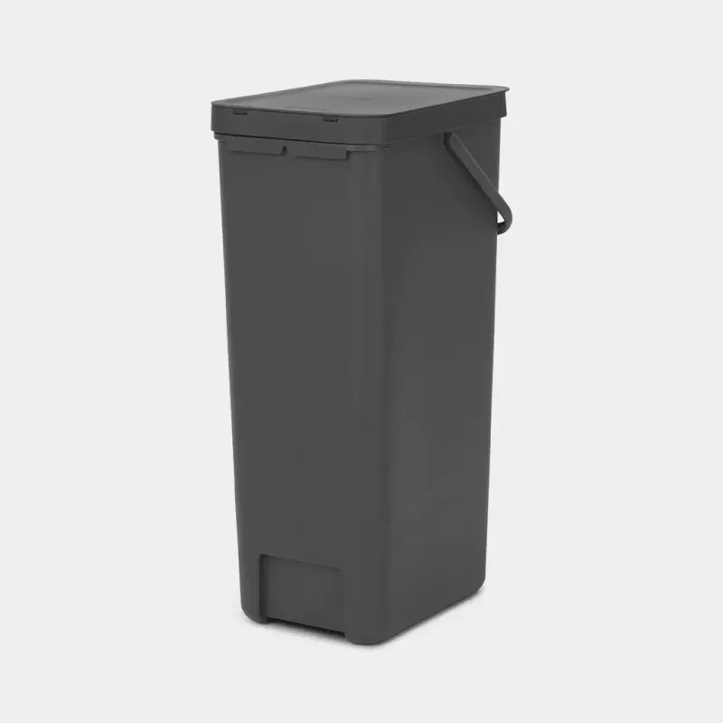 Brabantia Sort & Go 40L prostokątny pojemnik do recyklingu szary
