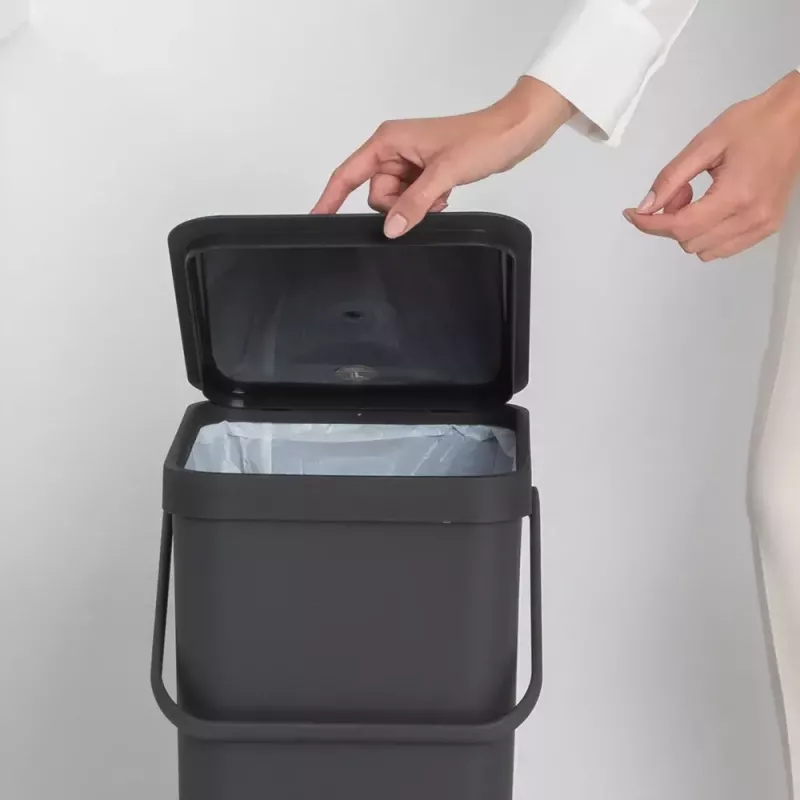 Brabantia Sort & Go 40L prostokątny pojemnik do recyklingu szary