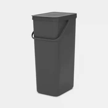 Brabantia Sort & Go 40L prostokątny pojemnik do recyklingu szary