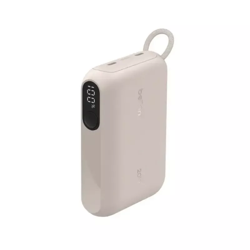 Przenośny power bank Belkin BPB027hqSD 10000 mAh, piaskowy, 2 × porty USB‑C
