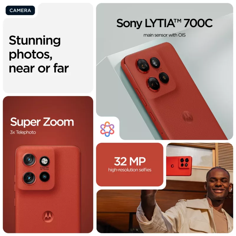 Motorola edge 60 Neo 16.1 cm (6.36 inch) Dual SIM Android 15 5G USB Type-C 12 GB 256 GB 5000 mAh Czerwony