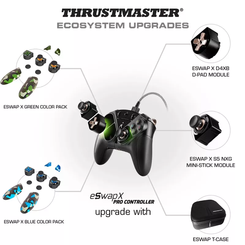 Thrustmaster eSwap Pro Controller Xbox One Czarny USB Gamepad Analogowy / Cyfrowy Xbox One, Xbox Series S