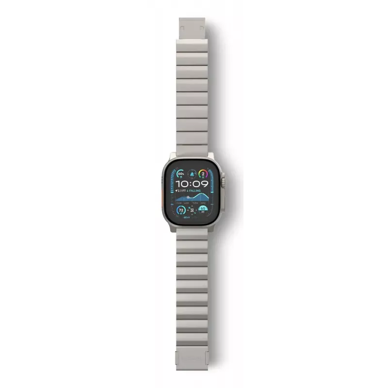 Pasek do zegarka Decoded Traction Band Titanium — kompatybilny ze smartwatchami, nadgarstek 130–225 mm, 1 szt.