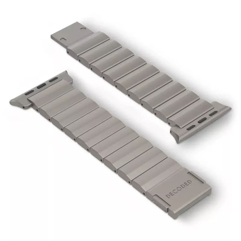 Pasek do zegarka Decoded Traction Band Titanium — kompatybilny ze smartwatchami, nadgarstek 130–225 mm, 1 szt.