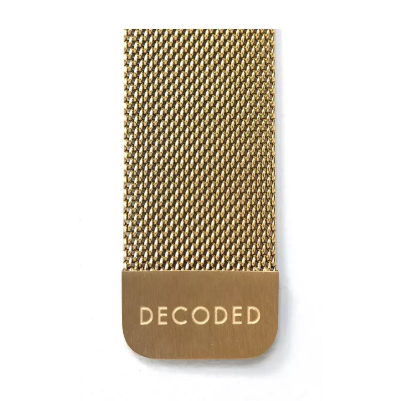 Pasek do smartwatcha Decoded Traction Strap Gold, stal nierdzewna, kolor złoty, 1 szt.