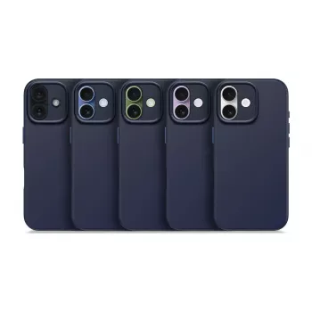 Pokrowiec na telefon komórkowy Decoded D25IPO17BCS9TY do iPhone 17 — pokrowiec, pasuje do 16 cm (6,3 cala), granatowy, mikrofibra i PU