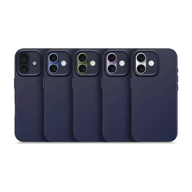 Pokrowiec na telefon komórkowy Decoded D25IPO17BCS9TY do iPhone 17 — pokrowiec, pasuje do 16 cm (6,3 cala), granatowy, mikrofibra i PU
