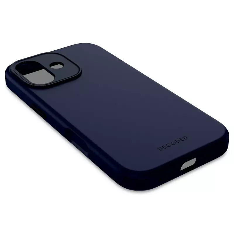 Pokrowiec na telefon komórkowy Decoded D25IPO17BCS9TY do iPhone 17 — pokrowiec, pasuje do 16 cm (6,3 cala), granatowy, mikrofibra i PU