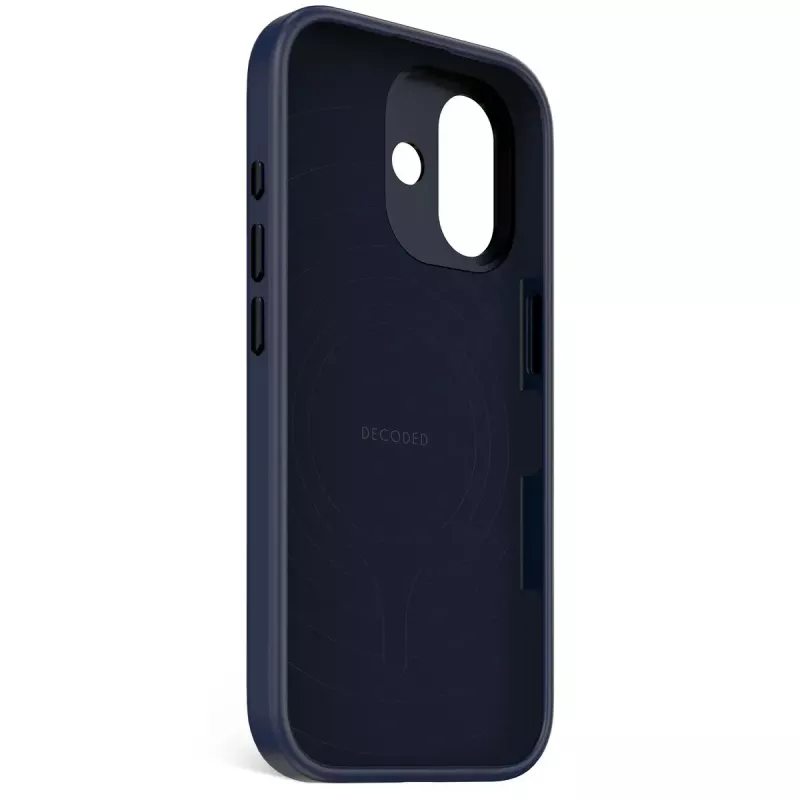 Pokrowiec na telefon komórkowy Decoded D25IPO17BCS9TY do iPhone 17 — pokrowiec, pasuje do 16 cm (6,3 cala), granatowy, mikrofibra i PU