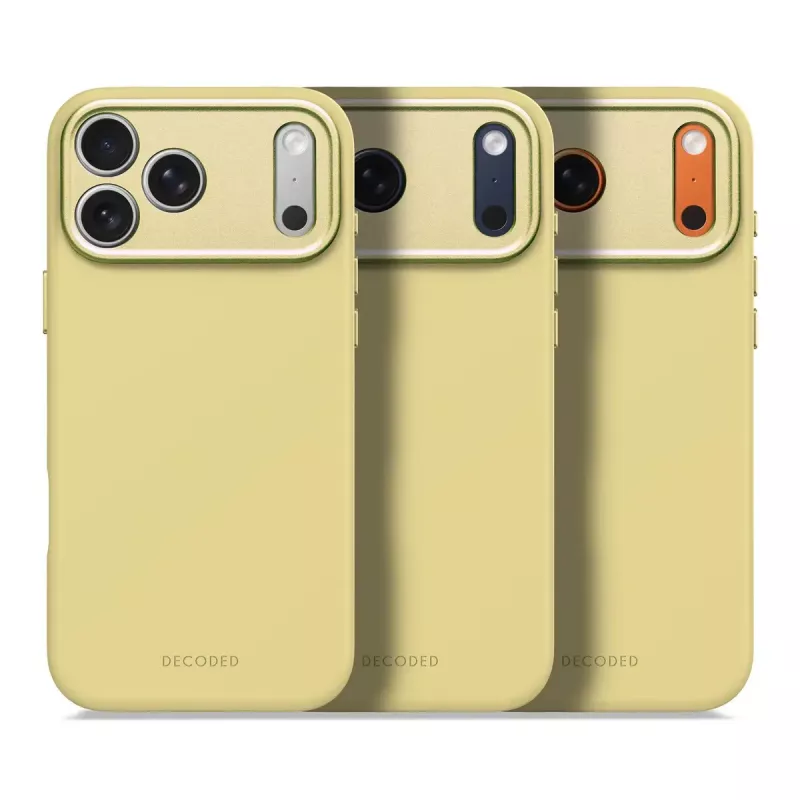 Silikonowe etui Decoded na tył Apple iPhone 17 Pro Max, kompatybilne z ekranami 6,9 cala (17,5 cm), żółte