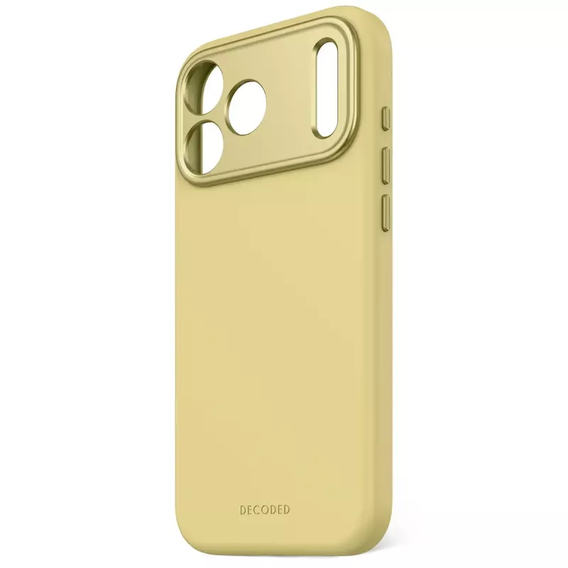 Silikonowe etui Decoded na tył Apple iPhone 17 Pro Max, kompatybilne z ekranami 6,9 cala (17,5 cm), żółte