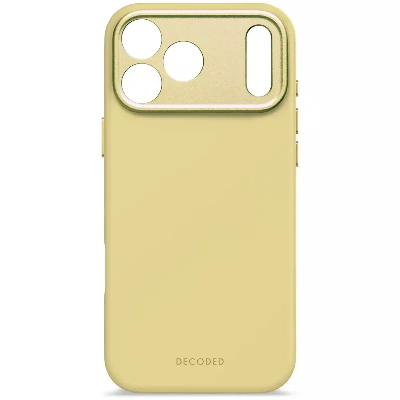 Silikonowe etui Decoded na tył Apple iPhone 17 Pro Max, kompatybilne z ekranami 6,9 cala (17,5 cm), żółte