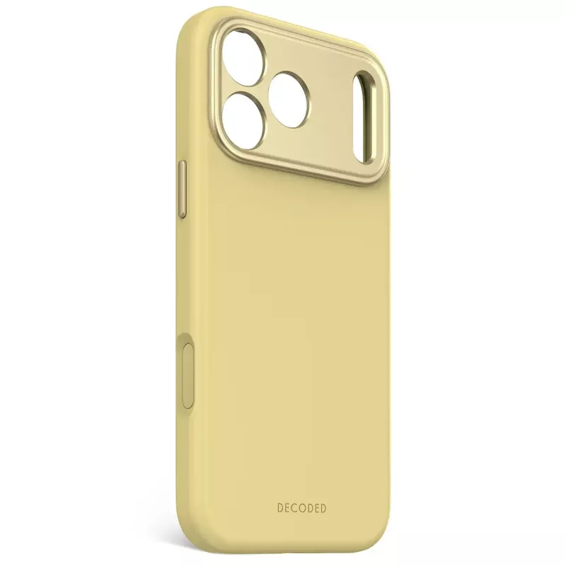Silikonowe etui Decoded na tył Apple iPhone 17 Pro Max, kompatybilne z ekranami 6,9 cala (17,5 cm), żółte
