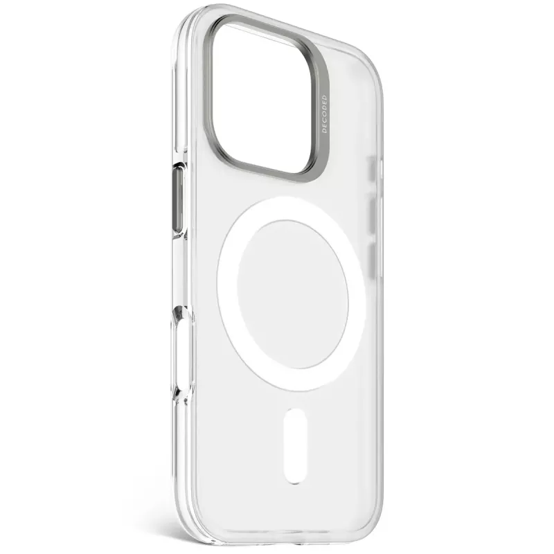 Pokrowiec na telefon Decoded Clear Case do iPhone 16 Pro, poliwęglan, przezroczysty biały, pasuje do 6,3 cala (16 cm)