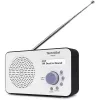 Przenośne radio cyfrowe TECHNISAT 0000/3906 — DAB/DAB+/FM, 1 W RMS, LCD, 3.5 mm, białe/czarne, 0,338 kg