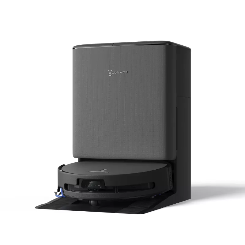 Robot odkurzacz Ecovacs DEEBOT T90 PRO OMNI — bezworkowy pojemnik na kurz 0,25 l, czas pracy 350 min, Li‑Ion 4000 mAh, czarny