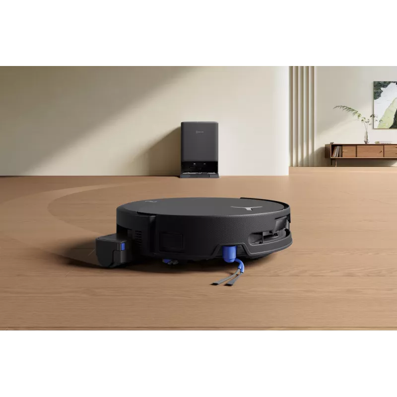Robot odkurzacz Ecovacs DEEBOT T90 PRO OMNI — bezworkowy pojemnik na kurz 0,25 l, czas pracy 350 min, Li‑Ion 4000 mAh, czarny