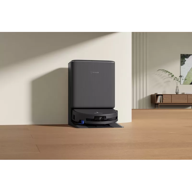 Robot odkurzacz Ecovacs DEEBOT T90 PRO OMNI — bezworkowy pojemnik na kurz 0,25 l, czas pracy 350 min, Li‑Ion 4000 mAh, czarny