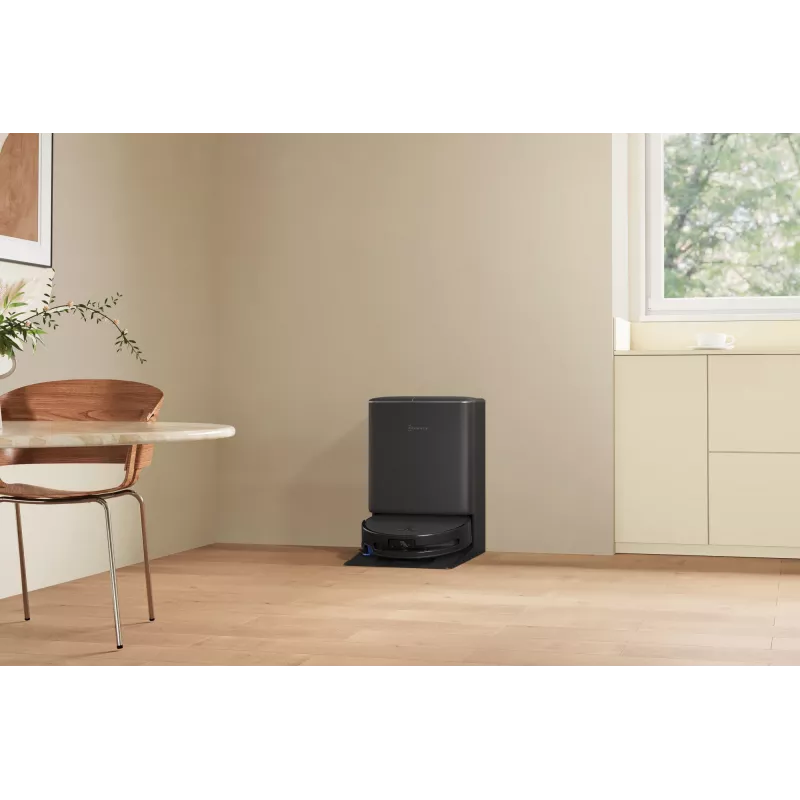 Robot odkurzacz Ecovacs DEEBOT T90 PRO OMNI — bezworkowy pojemnik na kurz 0,25 l, czas pracy 350 min, Li‑Ion 4000 mAh, czarny
