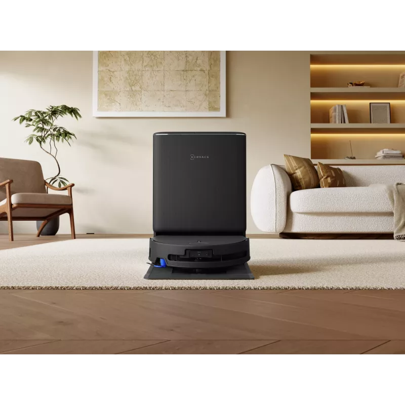 Robot odkurzacz Ecovacs DEEBOT T90 PRO OMNI — bezworkowy pojemnik na kurz 0,25 l, czas pracy 350 min, Li‑Ion 4000 mAh, czarny