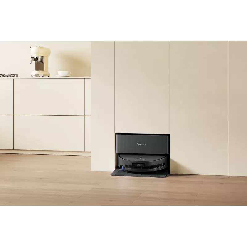 Robot odkurzacz Ecovacs DEEBOT T90 PRO OMNI — bezworkowy pojemnik na kurz 0,25 l, czas pracy 350 min, Li‑Ion 4000 mAh, czarny