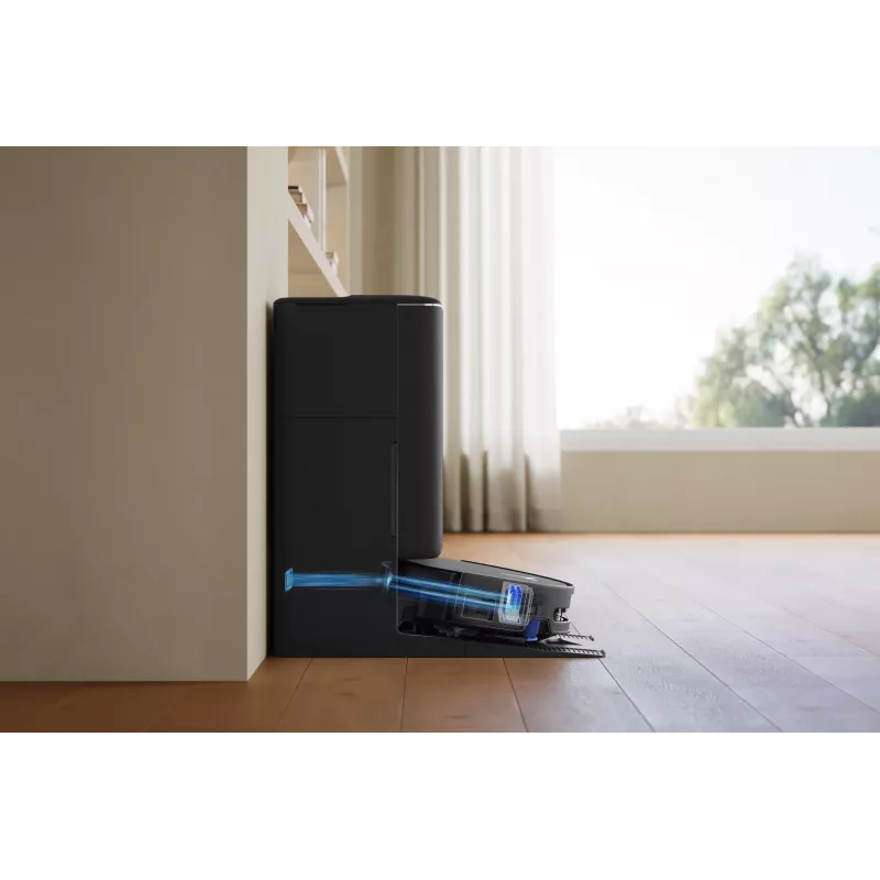 Robot odkurzacz Ecovacs DEEBOT T90 PRO OMNI — bezworkowy pojemnik na kurz 0,25 l, czas pracy 350 min, Li‑Ion 4000 mAh, czarny
