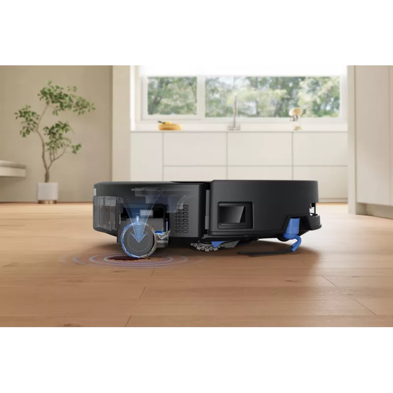Robot odkurzacz Ecovacs DEEBOT T90 PRO OMNI — bezworkowy pojemnik na kurz 0,25 l, czas pracy 350 min, Li‑Ion 4000 mAh, czarny