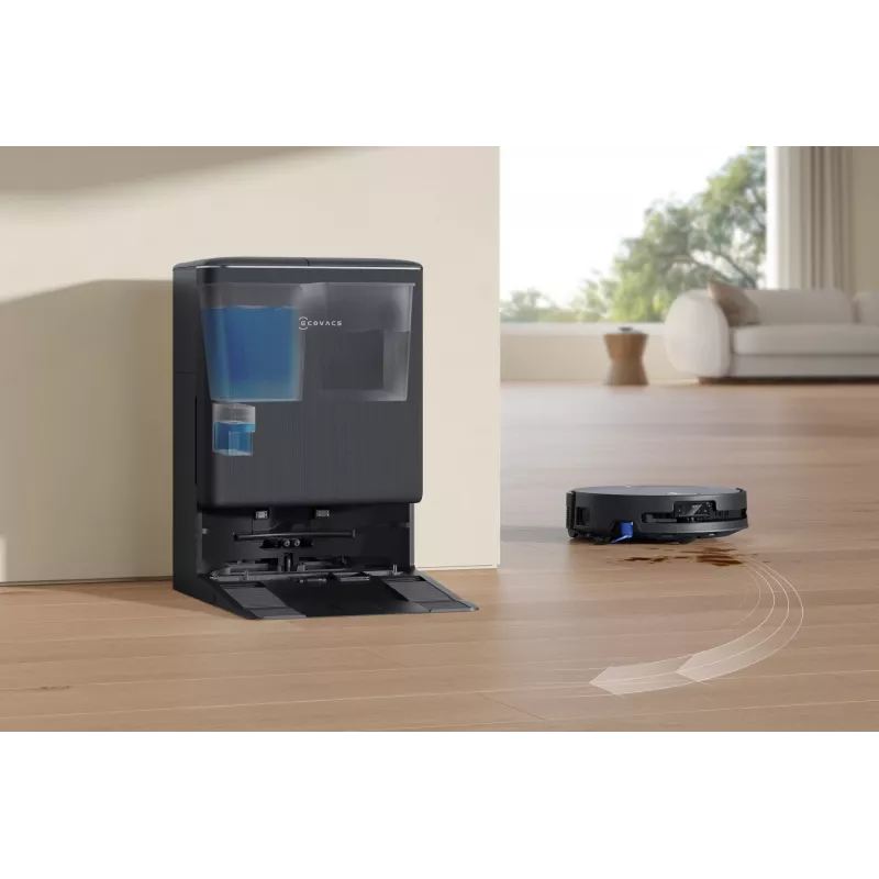 Robot odkurzacz Ecovacs DEEBOT T90 PRO OMNI — bezworkowy pojemnik na kurz 0,25 l, czas pracy 350 min, Li‑Ion 4000 mAh, czarny