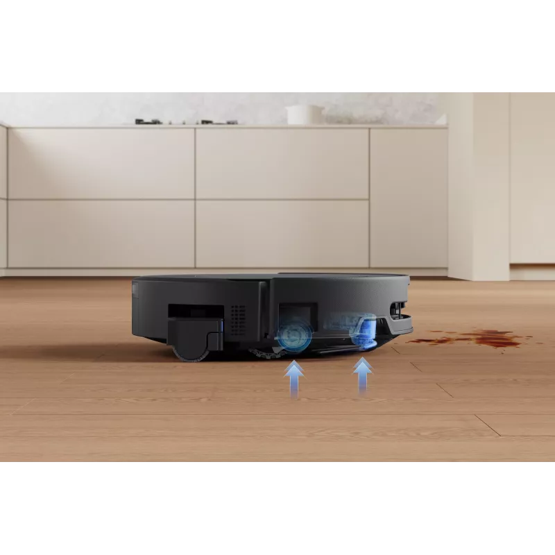 Robot odkurzacz Ecovacs DEEBOT T90 PRO OMNI — bezworkowy pojemnik na kurz 0,25 l, czas pracy 350 min, Li‑Ion 4000 mAh, czarny
