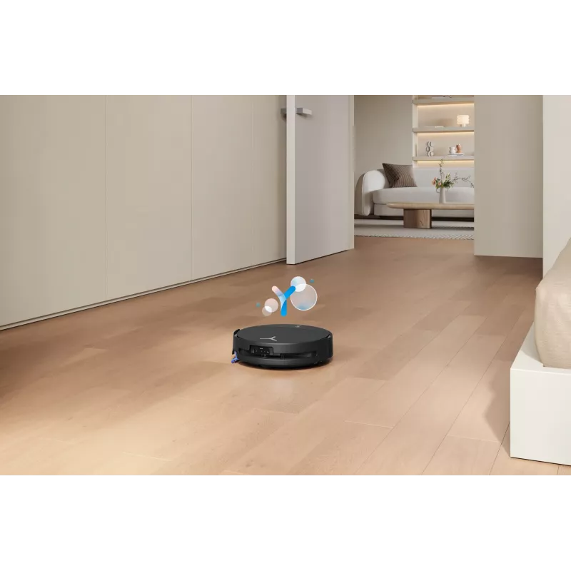 Robot odkurzacz Ecovacs DEEBOT T90 PRO OMNI — bezworkowy pojemnik na kurz 0,25 l, czas pracy 350 min, Li‑Ion 4000 mAh, czarny