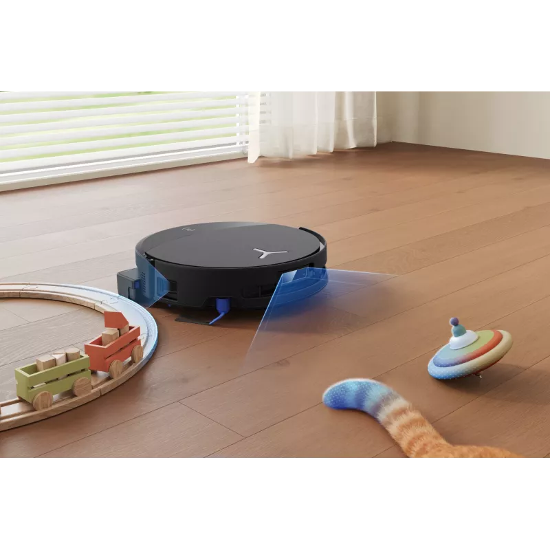 Robot odkurzacz Ecovacs DEEBOT T90 PRO OMNI — bezworkowy pojemnik na kurz 0,25 l, czas pracy 350 min, Li‑Ion 4000 mAh, czarny