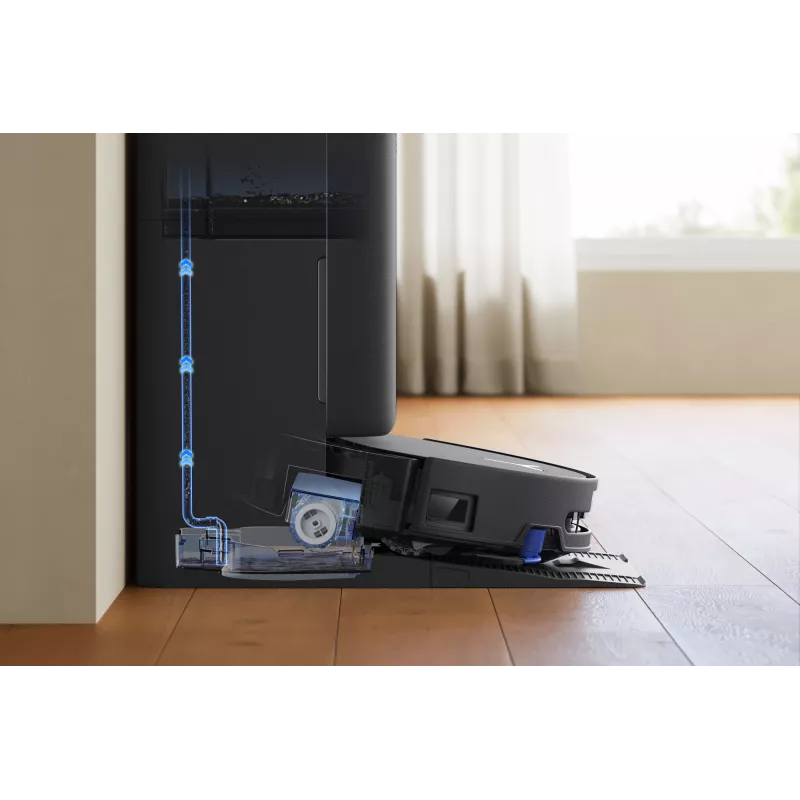 Robot odkurzacz Ecovacs DEEBOT T90 PRO OMNI — bezworkowy pojemnik na kurz 0,25 l, czas pracy 350 min, Li‑Ion 4000 mAh, czarny