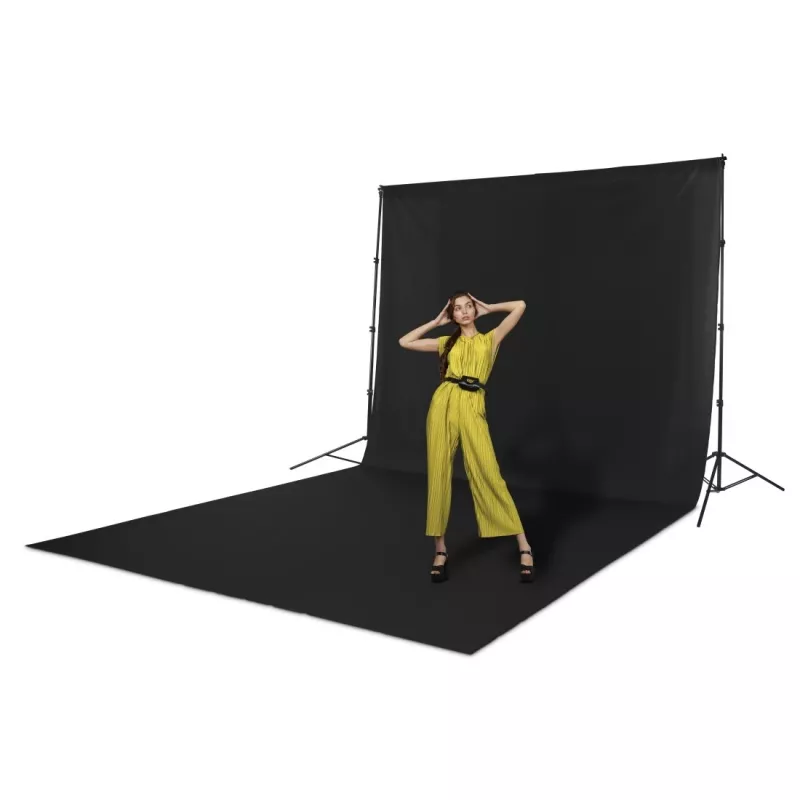 Tło fotograficzne HAMA 00021160 poliestrowe monochromatyczne czarne 2940×6000 mm