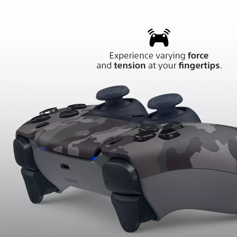 Gamepad Sony DualSense v3 Camouflage — Bluetooth/USB, PS5, wbudowana bateria, USB‑C, 160×106×66 mm