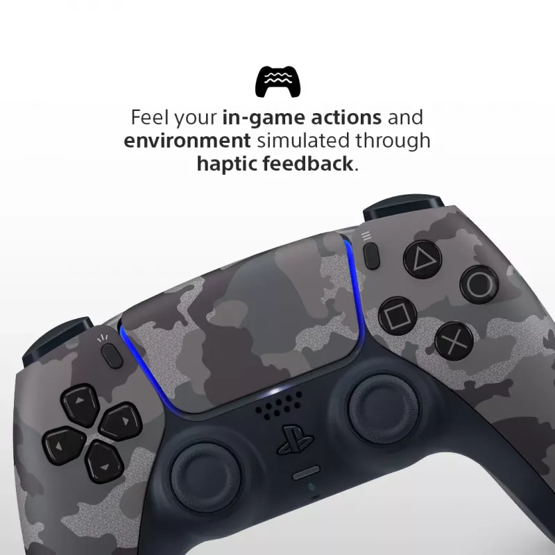 Gamepad Sony DualSense v3 Camouflage — Bluetooth/USB, PS5, wbudowana bateria, USB‑C, 160×106×66 mm