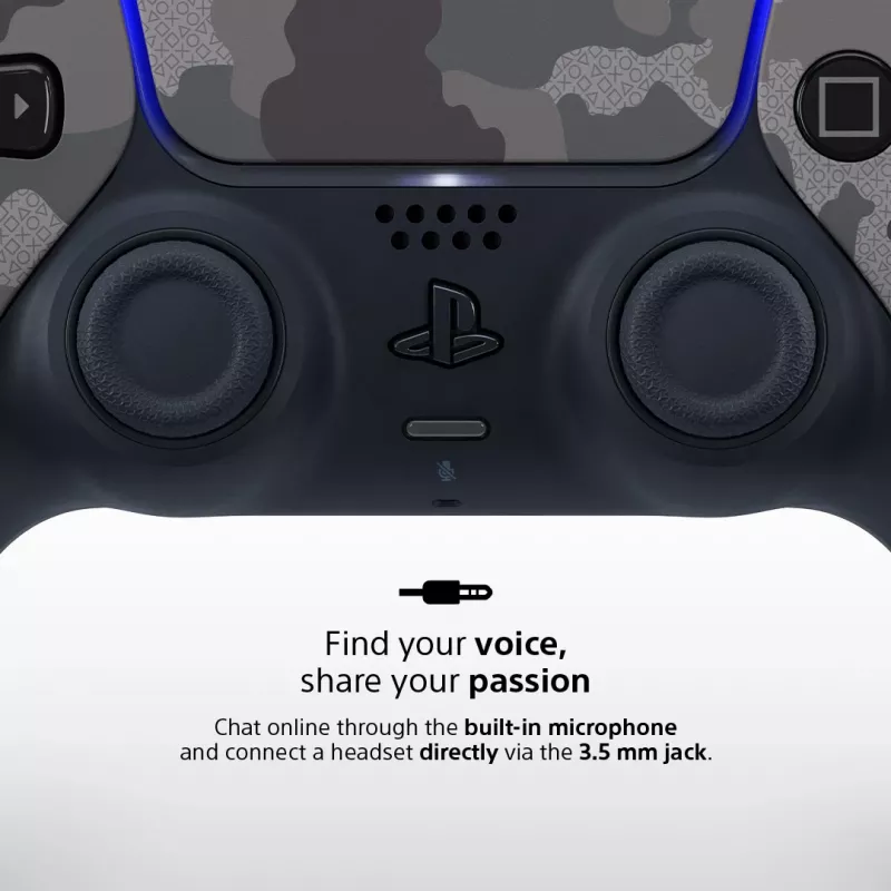 Gamepad Sony DualSense v3 Camouflage — Bluetooth/USB, PS5, wbudowana bateria, USB‑C, 160×106×66 mm