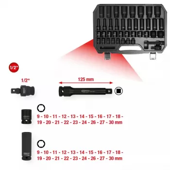Zestaw nasadek KS Tools 515.0065 1/2 cala napęd 40 końcówek 8 kg