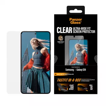 Folia ochronna PanzerGlass do Samsung New Galaxy S 2026 — Ultra-Wide Fit, PET+silikon, FASTFIT