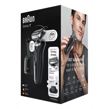 Braun Series 7 71-N7200cc Golarka foliowa Trymer Czarny