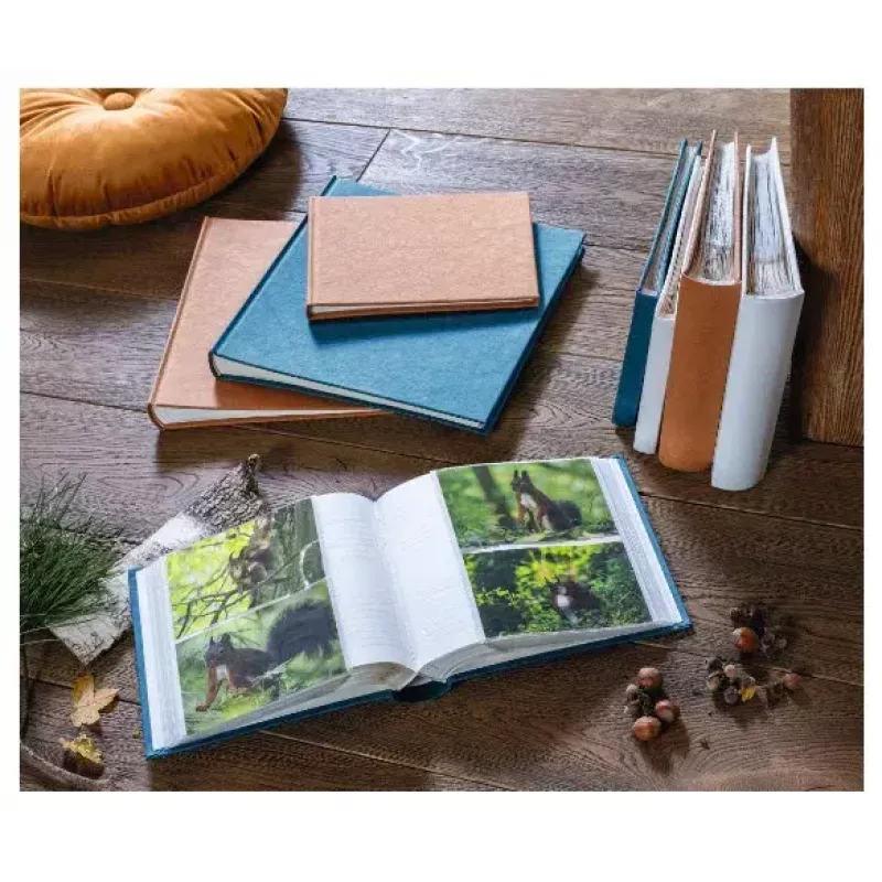 Hama album fotograficzny Wrinkled niebieski 36 arkuszy 10 x 15 oprawa książkowa