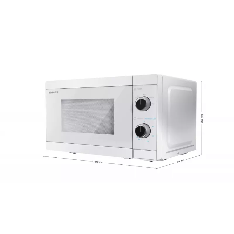 Kuchenka mikrofalowa Sharp YC-MS01E-C Biała Pojedyncza kuchenka mikrofalowa Nablatowa 20 L 800 W