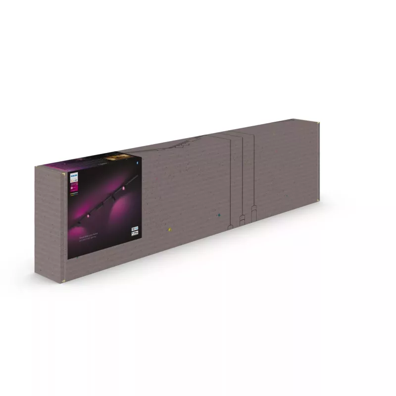Inteligentny punkt świetlny Philips Hue biały and colour ambience Perifo, prosty zestaw sufitowy, 4 punkty, Bluetooth, czarny