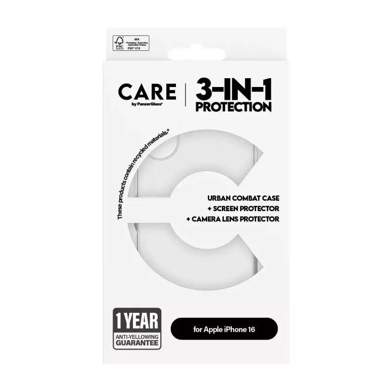 PanzerGlass ® | CARE by ® Flagship 3-w-1 Bundle iPhone 16