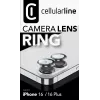 Cellularline Camera Lens Ring - iPhone 16/16 Plus Szkło hartowane do ochrony aparatu